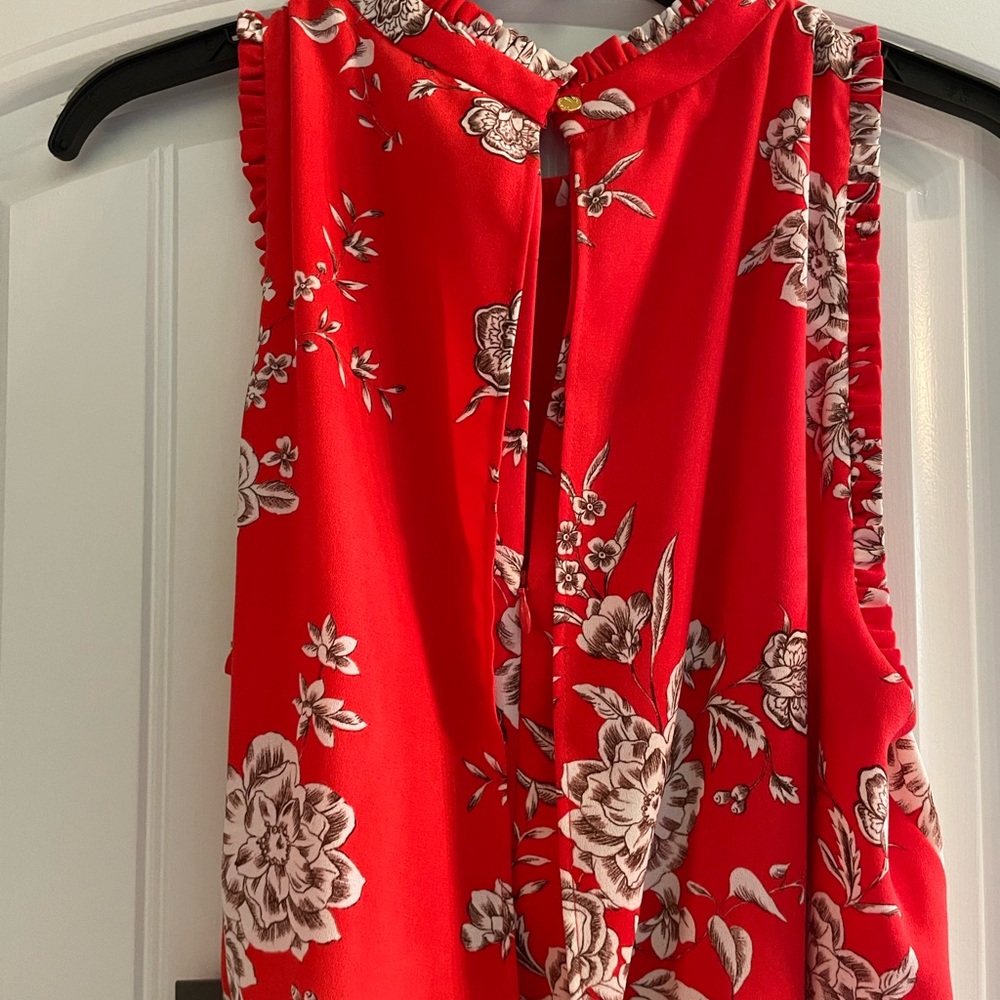 Vince Camuto Red Floral Jumpsuit - Picture 4 of 5
